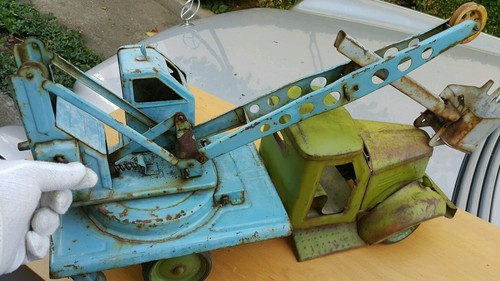 VINTAGE HELICOPTER WITH ACTIVE PILOT MF 110 CHINA OLD N252 FRICTION POWERED 33cm - Picture 11 of 12