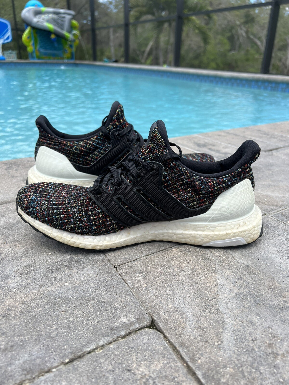 black multicolor ultra boost 4.0