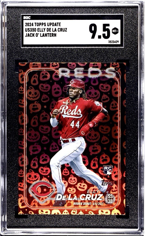 2024 Topps Update #US350 Elly De La Cruz Jack O Lantern SSP SCG 9.5