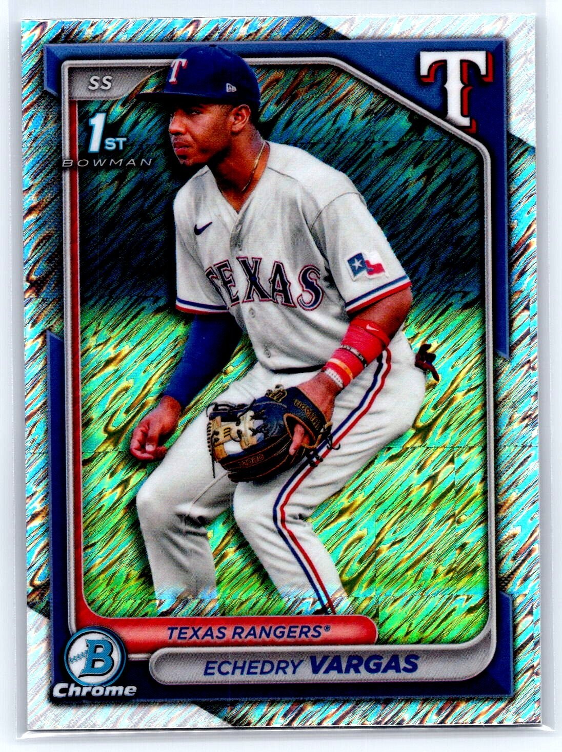 Echedry Vargas 2024 Bowman Chrome #BCP-163 Prospects Shimmer Refractor