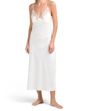 Natori Plume Silky Long Gown Warm White Size Small or Large  198 NWT Wedding