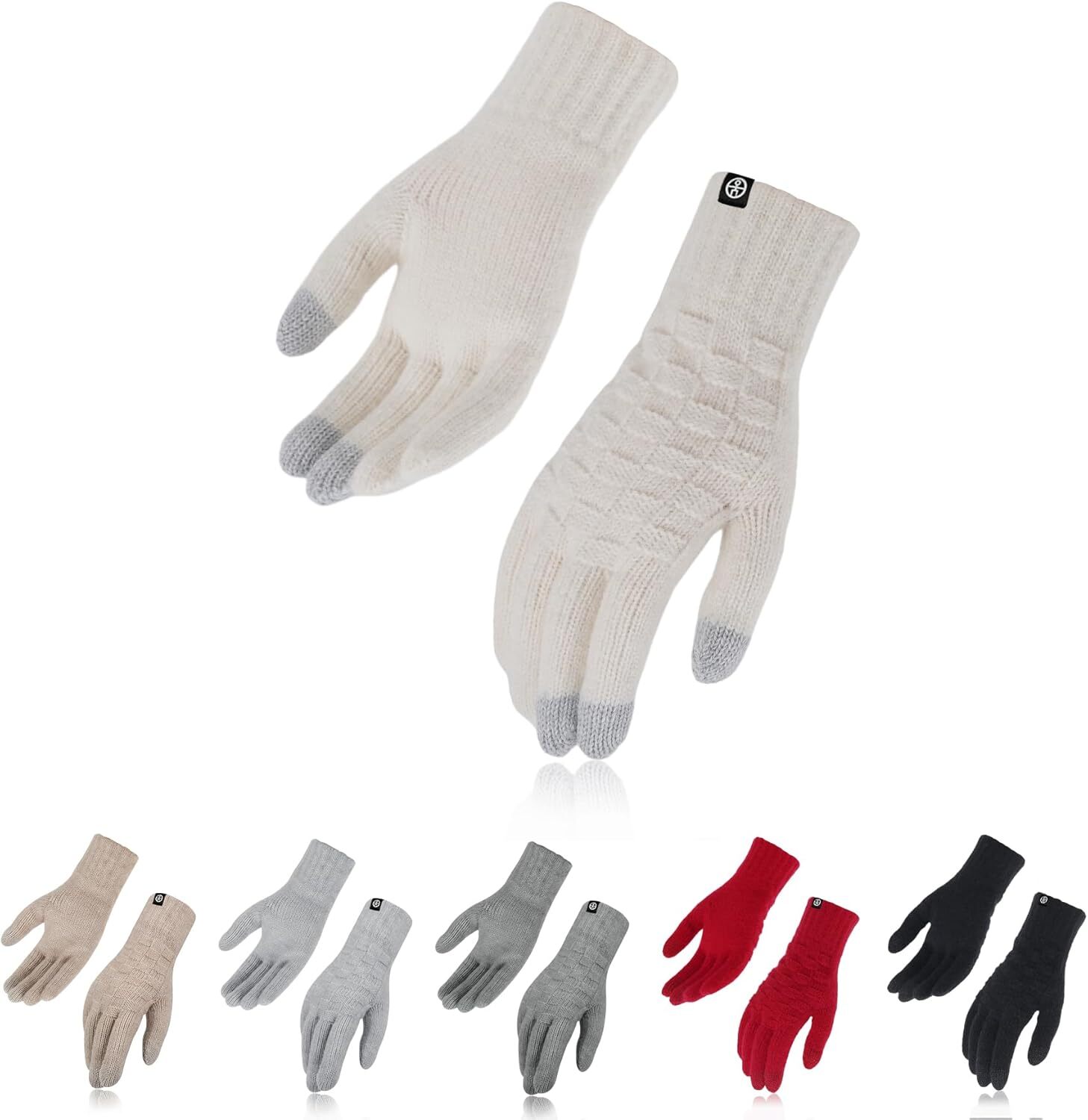 Winter Gloves for Women Men Thermal Knit Elastic Soft Warm Touch Screen Friendly-image