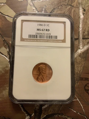 1986-D LINCOLN CENT NGC MS67RD 