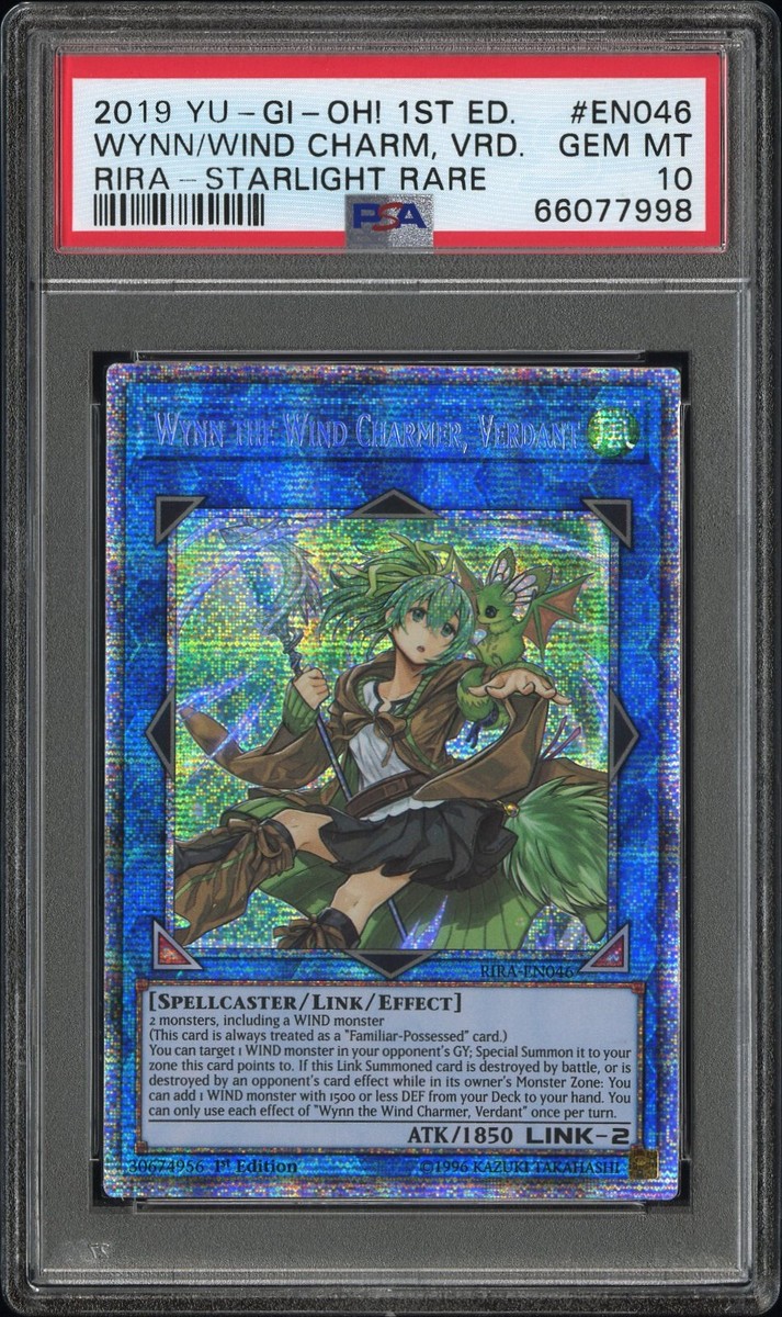 YUGIOH 1ST RIRA-EN046 WYNN WIND CHARMER VERDANT STARLIGHT PSA 10