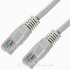2ft - CAT6 Ethernet Network LAN Router Patch Cable Cord Wire 550 MHz RJ45 - Gray