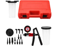 Kit pompa a vuoto manuale per cambio spurgo olio freni auto moto 2 vasetti