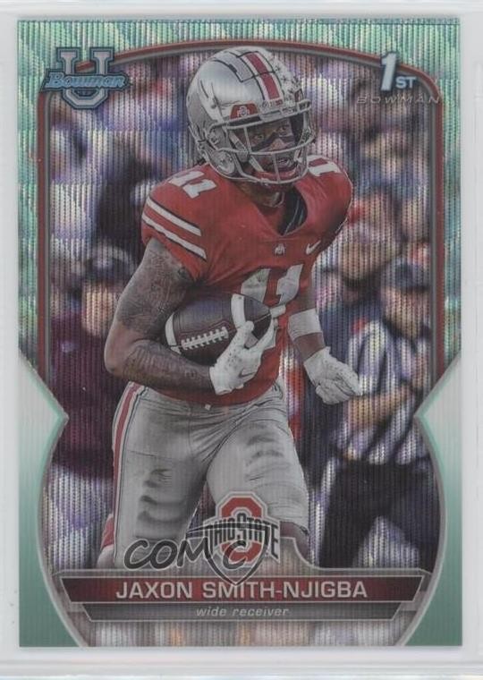 2022 Bowman U Chrome Aqua Wave Refractor /299 Jaxon Smith-Njigba #78