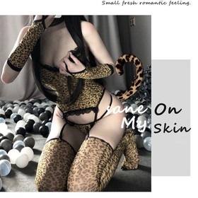 Sexy Women Leopard Cosplay Animal Halloween Costumes Club Cat Uniform Lingeries