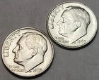 1963 P D Roosevelt Silver Dime Year Set, 90% Silver, Great For Albums, R-63H