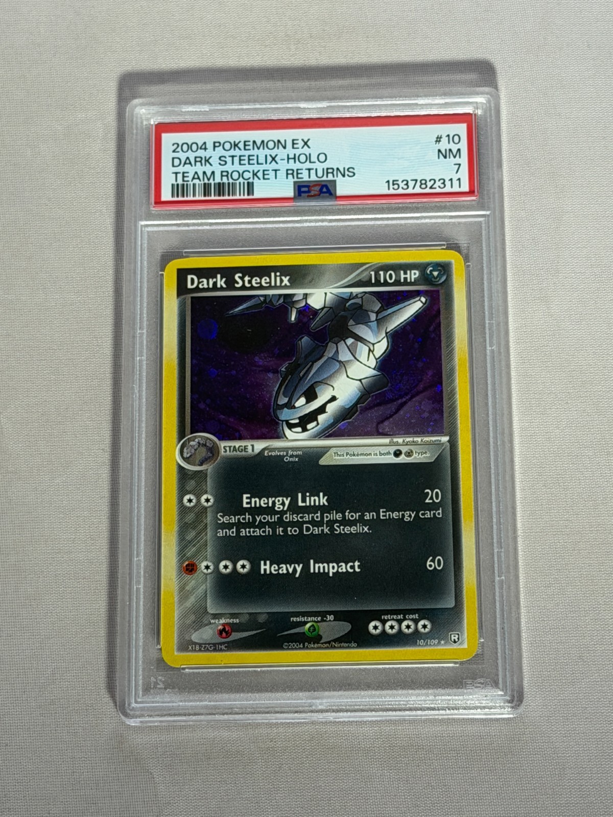 Pokemon Graded 7 Dark Steelix Team Rocket Returns 10/109