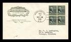 JAMES BUCHANAN PRESIDENTIAL SERIES FDC SCOTT 820 BLOCK OF 4 HF CACHET US COVER