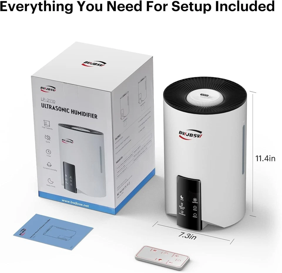 BWJBSW Air Humidifier for Bedroom Kids Room 4L Ultrasonic Aroma Diffuser with 36 - Image 3 of 4