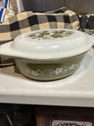 VINTAGE PYREX 1 1/2 QT OVAL CASSEROLE DISH WITH LID # 043