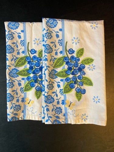 Kay Dee Designs Vintage Blueberry 1980s Tea Dish Towel 100% Cotton 25x18