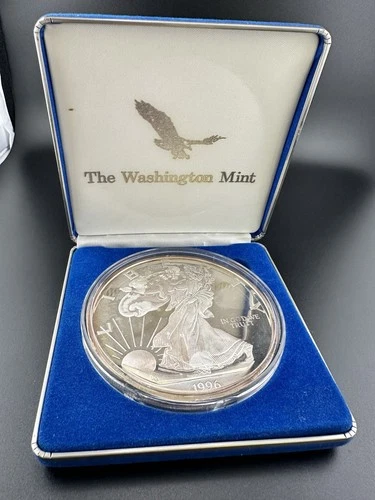 1999American One 1/2 Half Pound Fine Silver Eagle Coin Washington Mint w/ Box