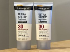 Neutrogena Ultra Sheer Dry-Touch Sunscreen Lotion SPF 30 3oz Exp 10/28 Lot Of 2