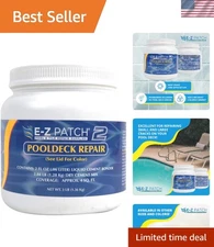 3 lb E-Z Patch 2 White Swimming Pool Deck Repair - Versatile Crack Fill