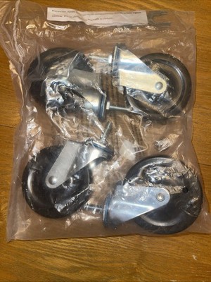 TRINITY 4  x 1  Swivel Casters Set of 4 (2 Locking 2 Non-Locking) New Sealed