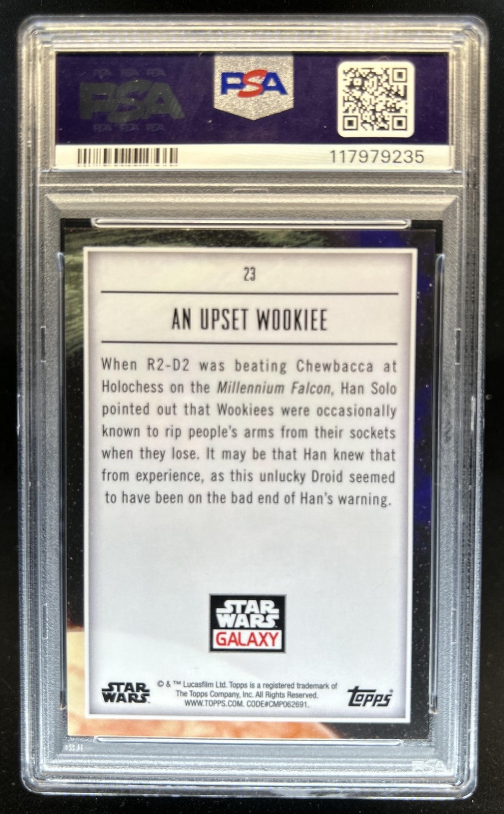 2023 Topps Chrome Star Wars Galaxy An Upset Wookiee X Fractor #/10 PSA 9 view 2