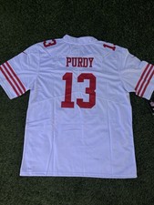 Brock Purdy 13 San Francisco 49ers White Football Jersey Red L-XXL Stitched NWT
