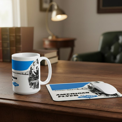 American Flyer by Gilbert Bundle | 15oz Mug + Mouse Pad | Train Nostalgia Deal
