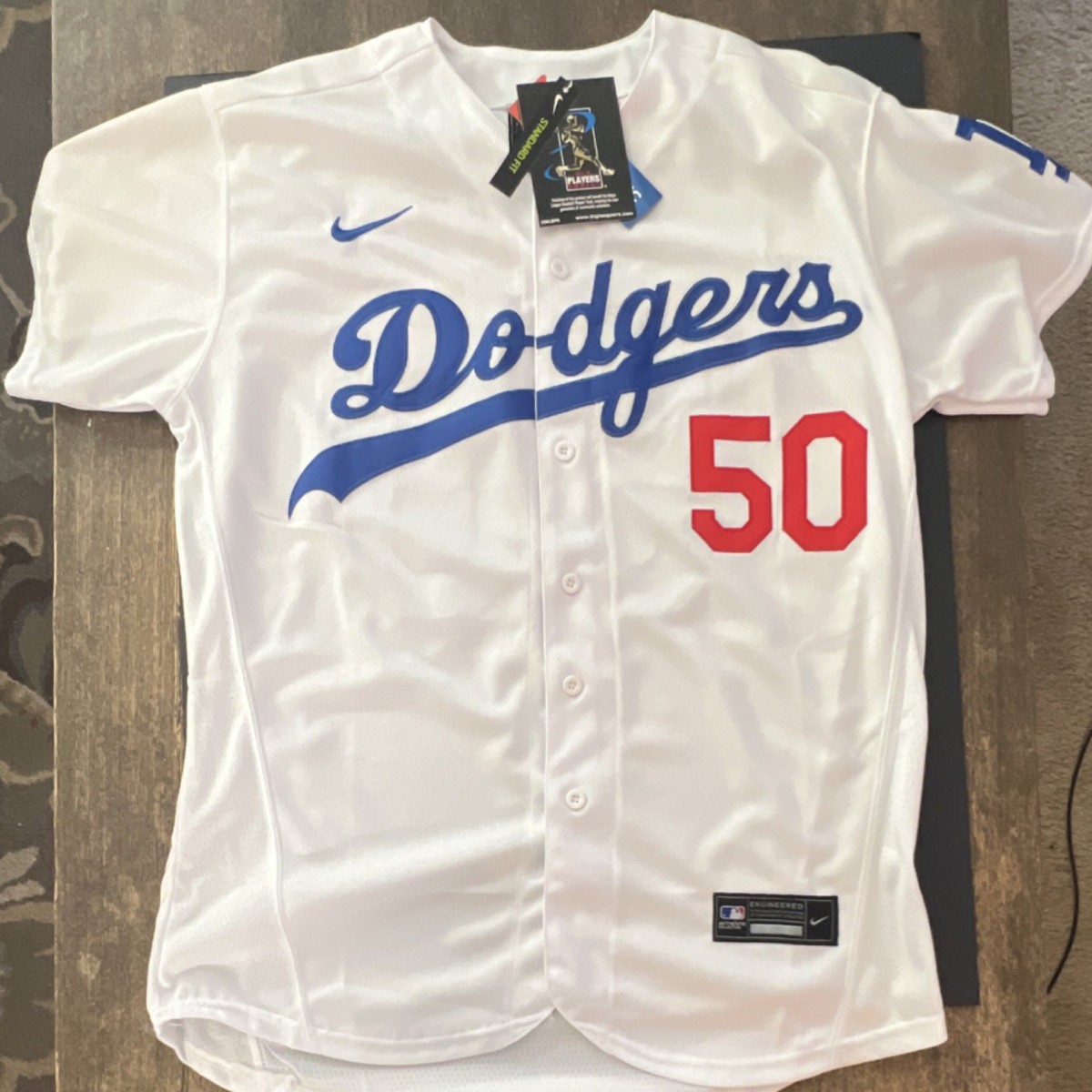 Baseball Player Mookie Betts White Jersey Nike Men's Los Angeles
