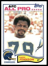 Gary Johnson 1982 Topps #232 San Diego Chargers