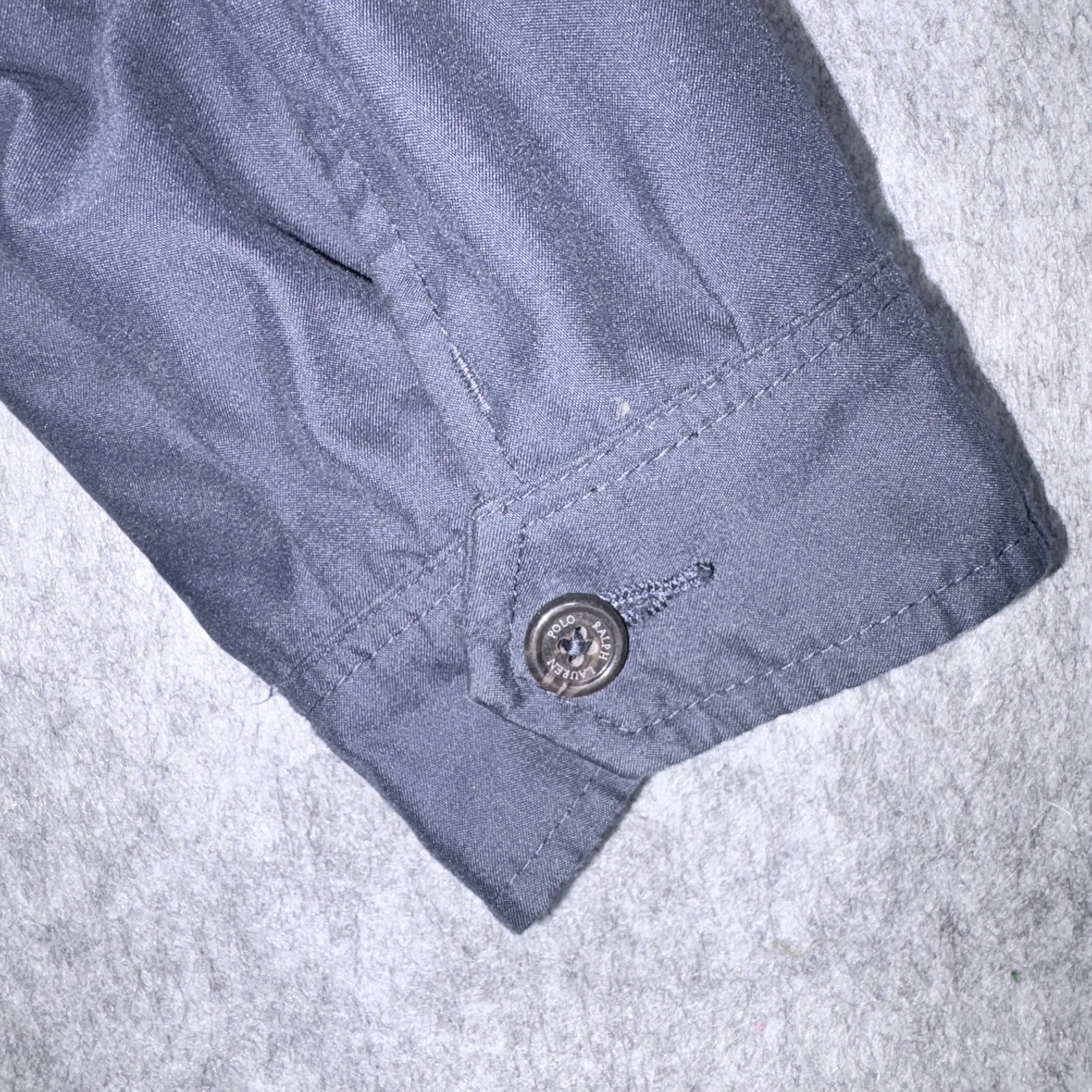 Polo Ralph Lauren Bi-Swing Bomber Jacket Mens Medium Navy Blue Plaid Lining thumbnail 5