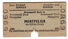 Railway ticket: B.T.C.: Avonmouth Dock to Montpelier, 1963