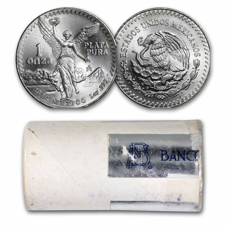 1984 Mexico 1 oz Silver Libertad 20-Coin Orig. Unsealed Mint Roll