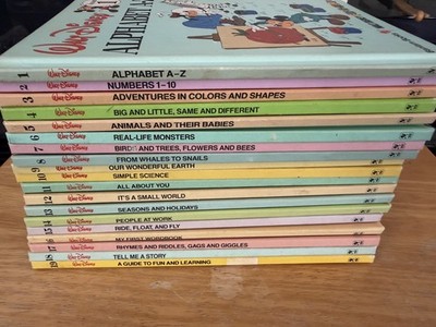 Walt Disney Fun to Learn Library Complete 19 Volume Set Vintage Bantam 1983