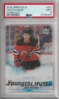19-20 JACK HUGHES RC UPPER DECK S1 YOUNG GUNS CLEAR CUT ROOKIE #201 1:288 PSA 9