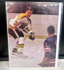 Hockey Player Bobby Orr signed photo & signed photo of Plager, Roberts, Impe