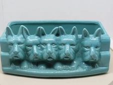 Vintage McCoy Pottery Scottie Dog Planter Aqua - Turquoise