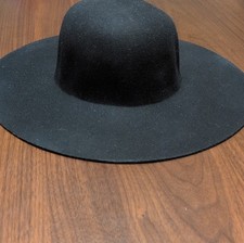 Wide Brim Felt Women's Hat Black Classic Solid Casual Formal Fall Winter Spring