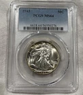 GRADED 1943 Walking Liberty Half Dollar PCGS MS64 Silver American Coin