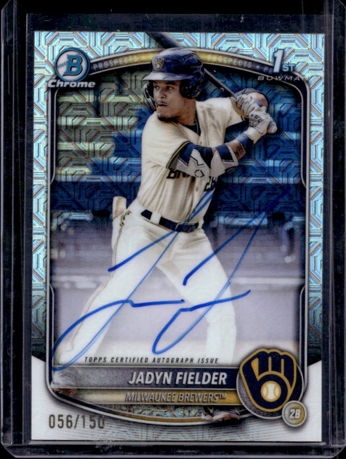 2025 Bowman Jadyn Fielder Chrome Auto HTA Choice Refractor 1st #56/150
