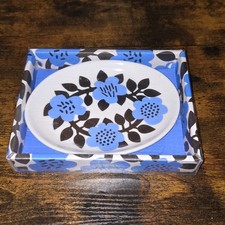 Small Ceramic Blue & White Astrid Rex London Trinket Tray, New in Box