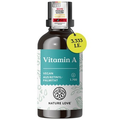 Nature Love Vitamin A Tropfen   50 ml (1.700 Tropfen) - Retinol in MCT-Öl