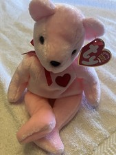 Ty Beanie Baby Original Smooch-e Pink Bear 2004 6” Brand New W/Tags Retired