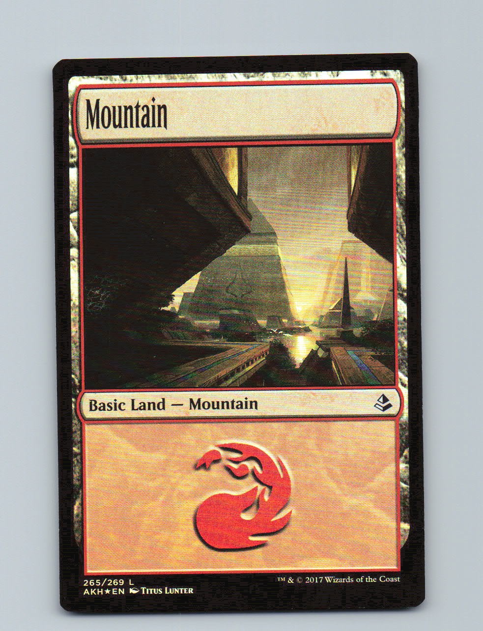 Mountain (265) 265 Land Amonkhet Magic: The Gathering Foil Lightly Played