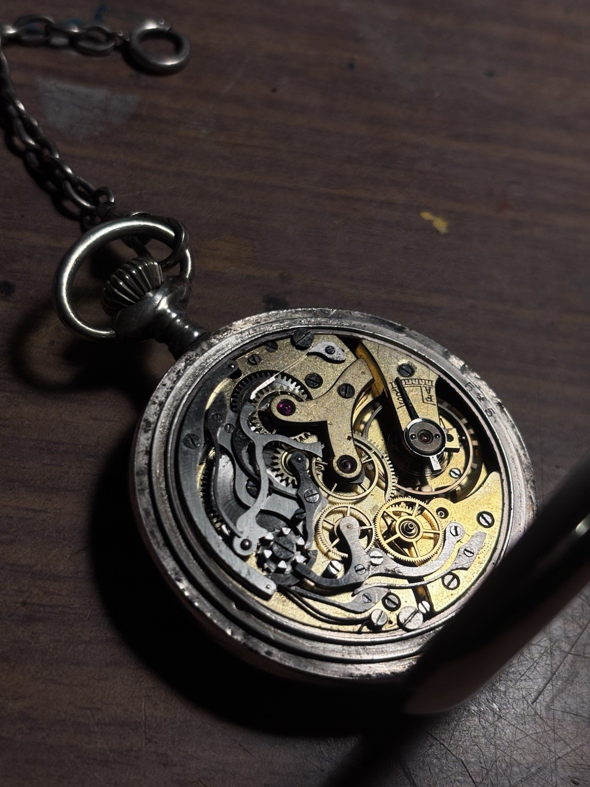 Lip Chrono Pocket Watch Solid Silver Tachometer P… - image 3