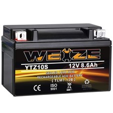 YTZ10S-BS High Performance - Maintenance Free - Sealed AGM Motorcycle Battery...