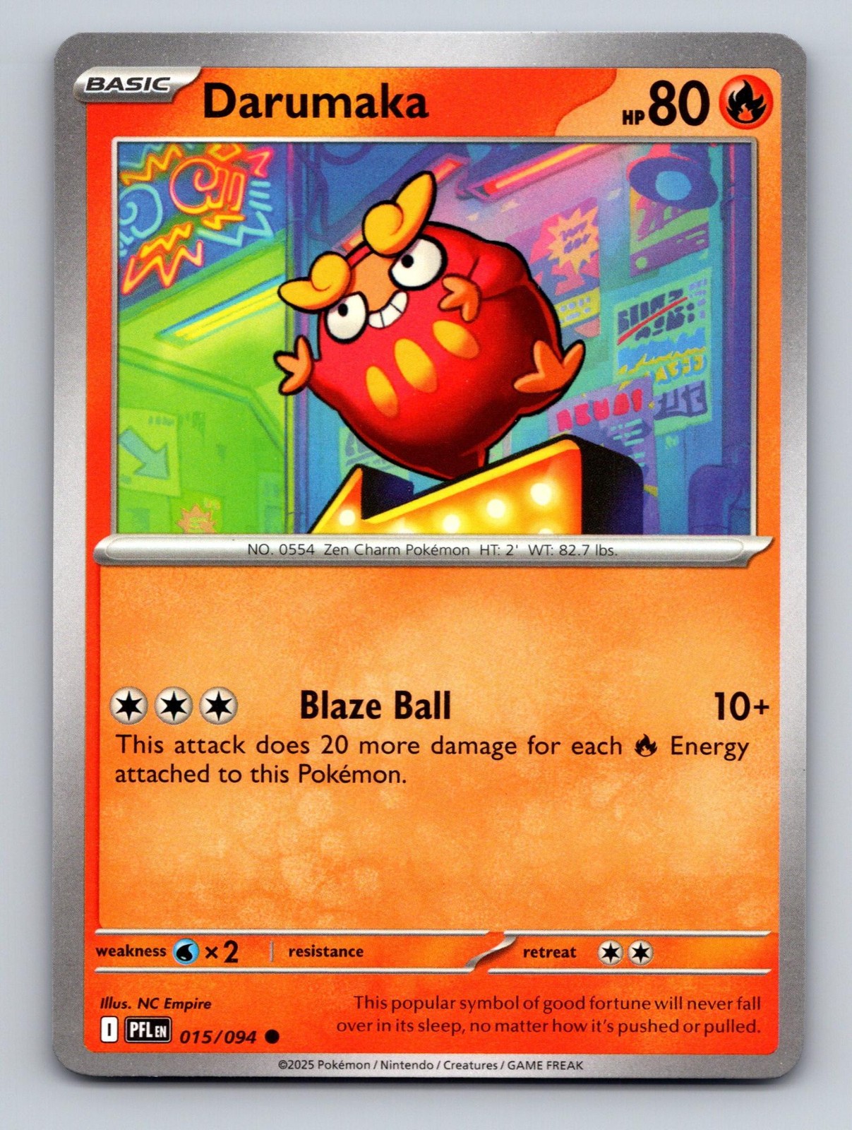 Darumaka 015/094 Common Phantasmal Flames Pokemon Near Mint