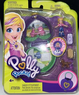Polly Pocket Doll Compact Scooter Skateboard Stick Heart Charm Dog  2018 NIP