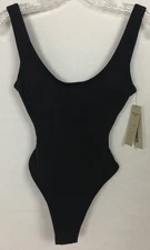 No Boundaries Swimsuit 1 Piece Women Size XXS 00 Black Cheeky High Leg New w Tag