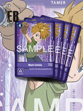 Digimon! 4x Matt Ishida ST16-14 R - Rare LM06 - Billion Bullet - NM/Mint Playset