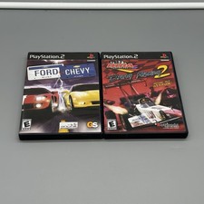 PS2 Racing 2 Game Lot Ford Vs. Chevy & IHRA Drag Racing 2 Tested Working