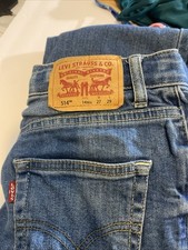 Levi  s Boy  s 514 Blue Jeans Size 14 Reg, 27x29, Adjustable Waist