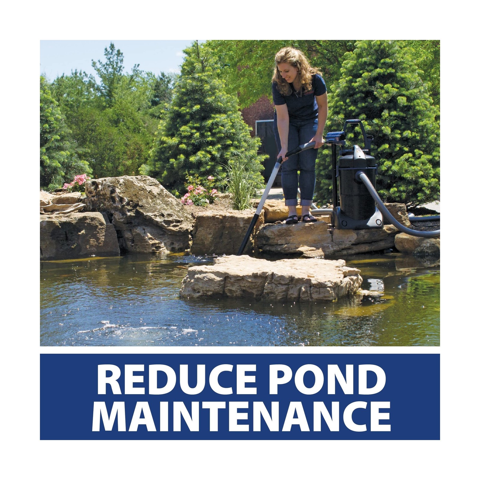 The Pond Guy ClearVac Pond Vacuum, Powerful Motor Quickly Removes Sludge & De...